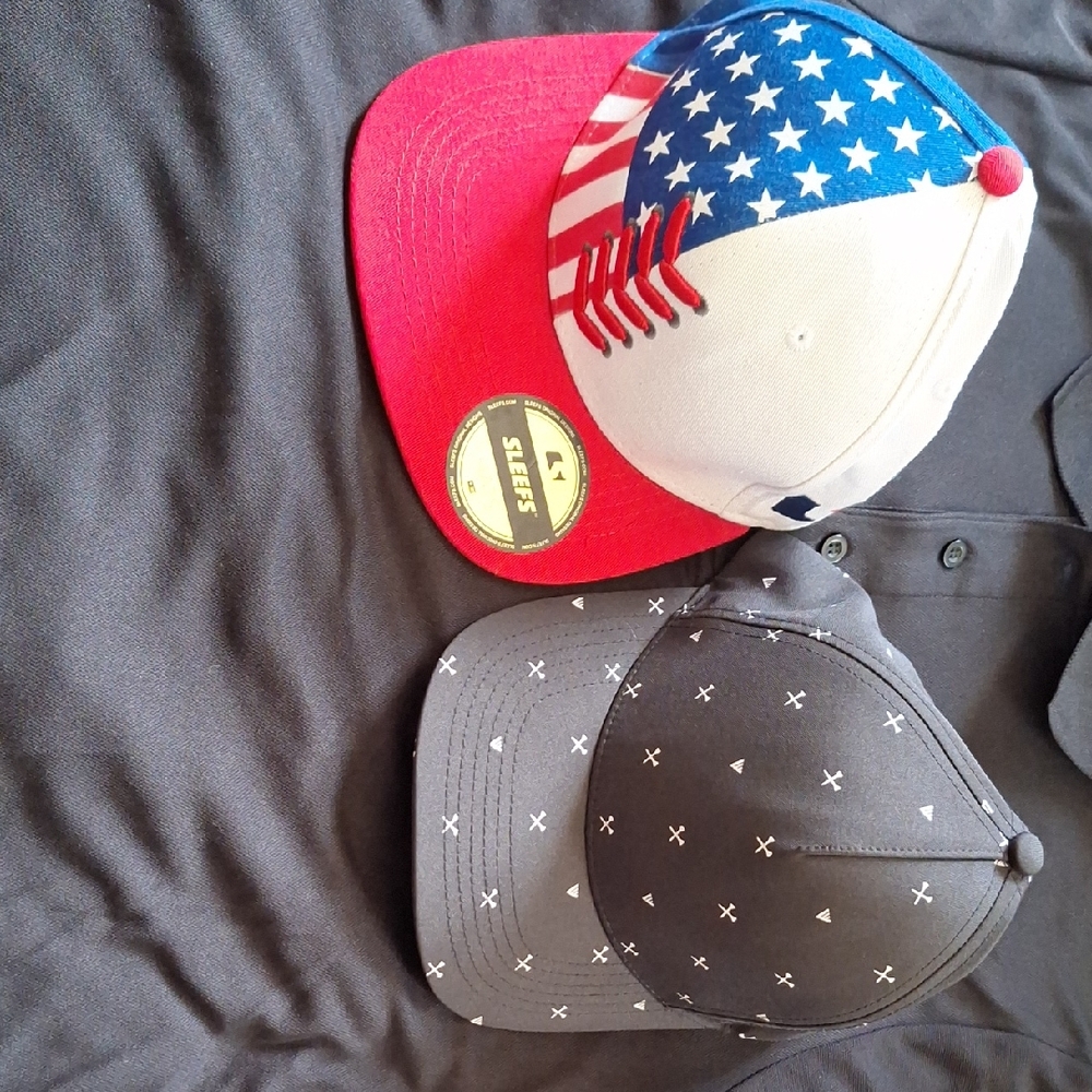 Kids Star-Spangled Cap Duo - Red, Blue, and Gray